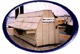 This is the Jamestown Yacht Club Dock House.  You will see us frequently here on Tuesday evenings between May and August and Sunday afternoons in September and October.  Those that don't like rain may have a problem with this club house.