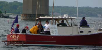 Race Committee on Beluga getting ready for the start.